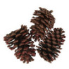 3 ks dekorativních hnědých šišek - 8/10 cm