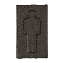Kovová cedulka pánské toalety - 6*1*11 cm