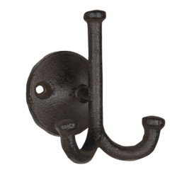 Tmavě hnědý litinový dvojháček - 9*7*10 cm