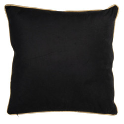 Černý sametový polštář s čápy - 45*45 cm