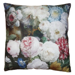 Sametový povlak na polštář s rozkvetlými květy Manon - 45*45 cm