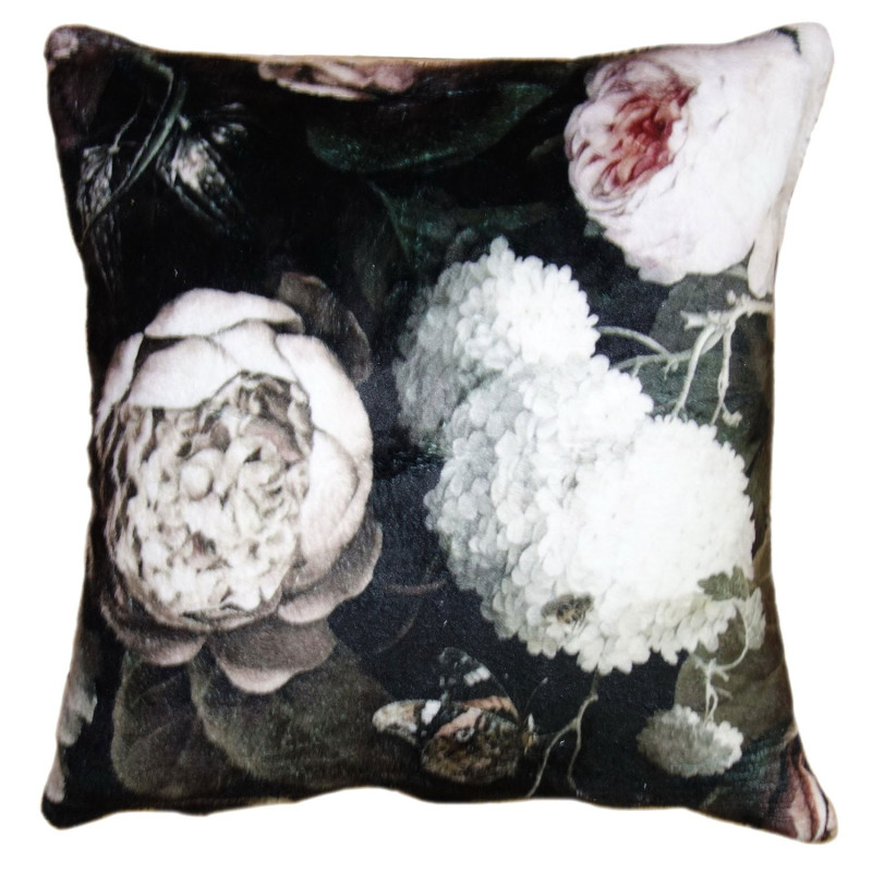 Květinový sametový povlak na polštář Manon - 45*45 cm