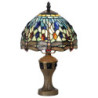 Stolní lampa Tiffany Blue dragonfly - Ø 20*35 cm E14/max 1*60W