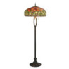 Stojací vitrážová lampa s tulipány Tiffany Amorette – Ø 56 cm E27/max 3*60W