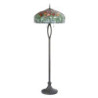 Stojací vitrážová lampa s tulipány Tiffany Amorette – Ø 56 cm E27/max 3*60W