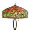 Stojací vitrážová lampa s tulipány Tiffany Amorette – Ø 56 cm E27/max 3*60W