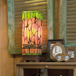 Stolní lampa Tiffany Square dragonfly