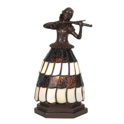 Stolní Tiffany lampa Violoniste - 13*13*26 cm E14/max 1*25W