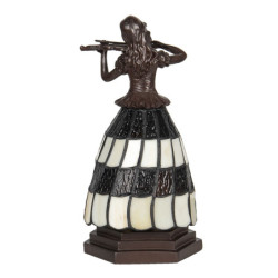Stolní Tiffany lampa Violoniste - 13*13*26 cm E14/max 1*25W