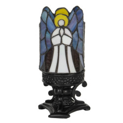 Vitrážová stolní lampa Tiffany Ange – Ø 14*21 cm E14/max 1*25W