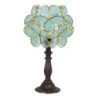 Modrá stolní lampa Tiffany Bloom - 21*21*38 cm