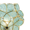 Modrá stolní lampa Tiffany Bloom - 21*21*38 cm