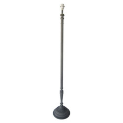 Šedá dřevěná noha k lampě s patinou - Ø 24*147 cm E27
