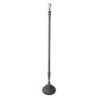 Šedá dřevěná noha k lampě s patinou - Ø 24*147 cm E27