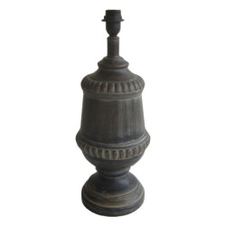 Šedá dřevěná noha k lampě Philippe - Ø 21*55 cm E27