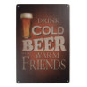 Nástěnná kovová cedule Drink Beer - 20*30 cm