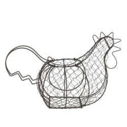 Drátěný stojan na vajíčka v designu slepice Filaire - 40*23*28 cm