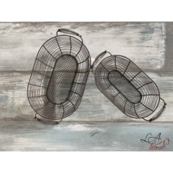 Sada 2 drátěných košíků Filaire - 35*19*16 / 30*15*14 cm