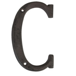Nástěnné kovové písmeno C - 13 cm