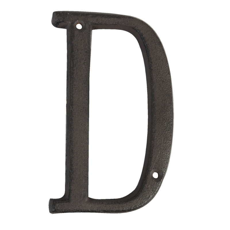 Nástěnné kovové písmeno D - 13 cm