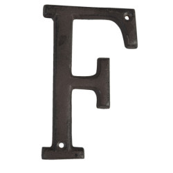 Nástěnné kovové písmeno F - 13 cm