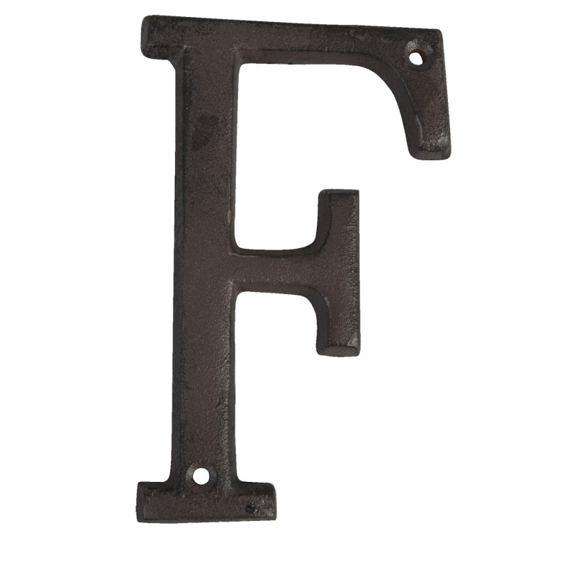 Nástěnné kovové písmeno F - 13 cm