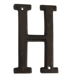 Nástěnné kovové písmeno H - 13 cm