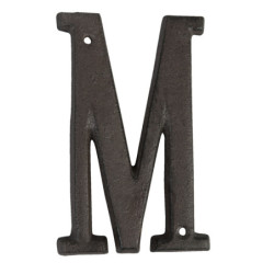 Nástěnné kovové písmeno M - 13 cm