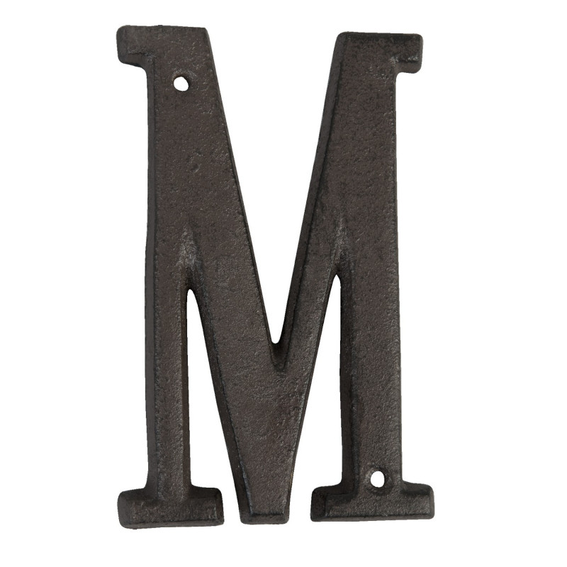 Nástěnné kovové písmeno M - 13 cm