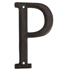 Nástěnné kovové písmeno P - 13 cm