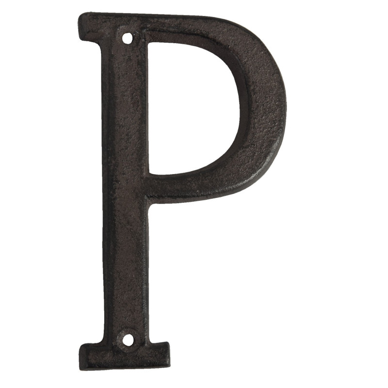Nástěnné kovové písmeno P - 13 cm