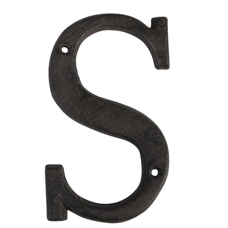 Nástěnné kovové písmeno S - 13 cm