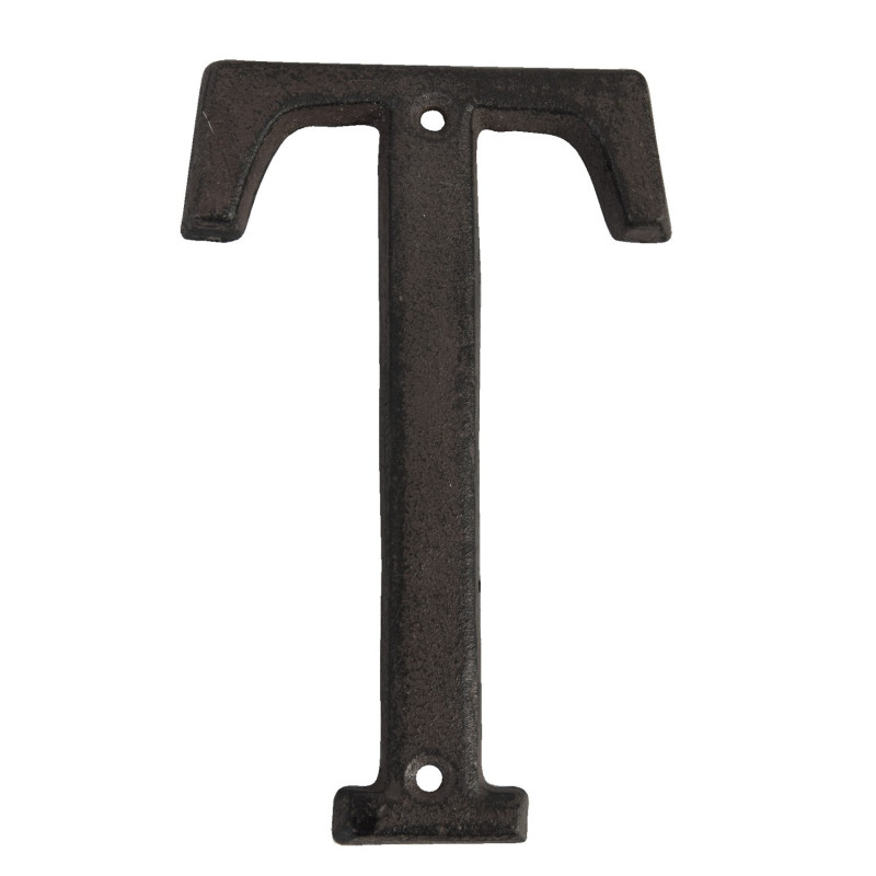 Nástěnné kovové písmeno T - 13 cm