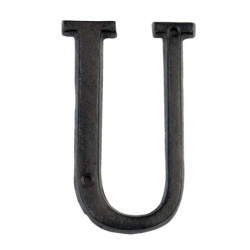 Nástěnné kovové písmeno U - 13 cm