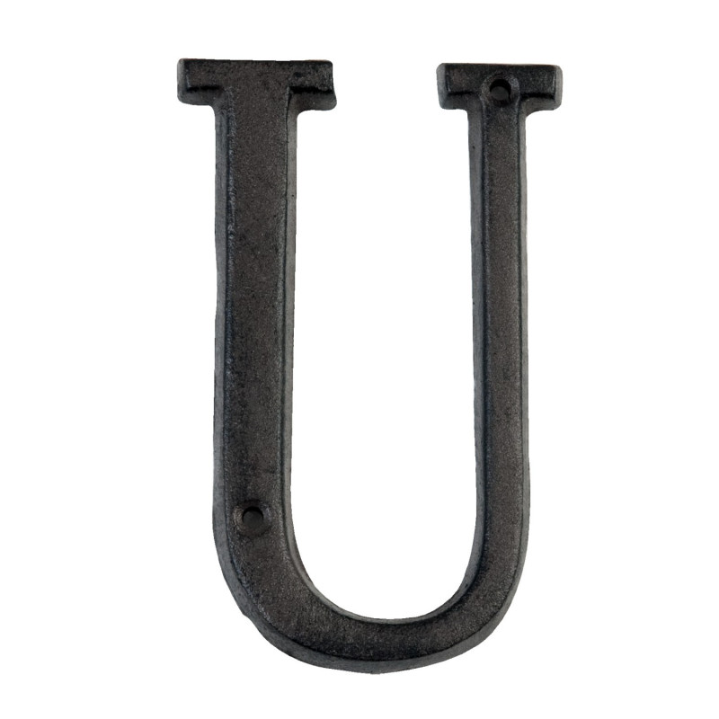 Nástěnné kovové písmeno U - 13 cm