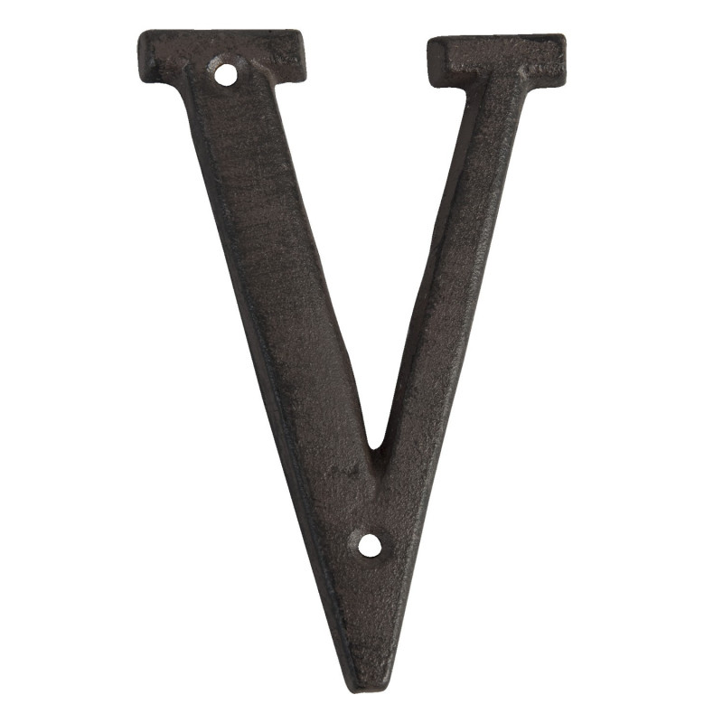Nástěnné kovové písmeno V - 13 cm