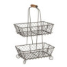 Dvoupatrový stojan z drátěných košů ve vintage stylu Filaire - 23*15*37 cm