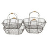 Set 4 drátěných košíků s uchy Filaire - 38*28*15*36 / 34*23*32 / 31*20*27 / 27*17*24 cm