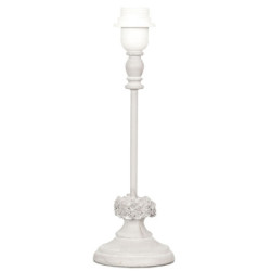 Šedá základna ke stolní lampě s růžičkami – Ø 11*35 cm E27/max 1*60W