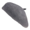 Šedý chlupatý baret