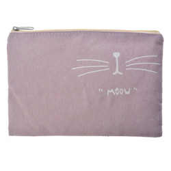 Toaletní taška Meow světlá - 19*14 cm