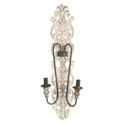 Vintage nástěnná lampa s ornamenty Nicodeme - 19*18*95 cm
