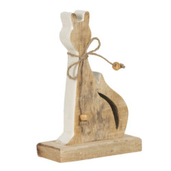 Dřevěná dekorace kočka - 11*3*16 cm