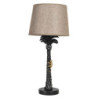 Černá stolní lampa Palma s hnědým stínidlem - Ø 25*5 cm E27/max 1*60W
