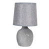 Šedá stolní lampa se šedým stínidlem - Ø 15*26 cm E14/max 1*40W