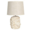 Béžová stolní lampa s hlavou lva - Ø 30*49 cm E27/max 1*60W