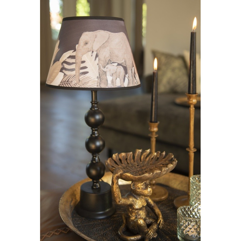 Černá stolní lampa Elephant – 	Ø 27*57 cm E27/max 1*60W