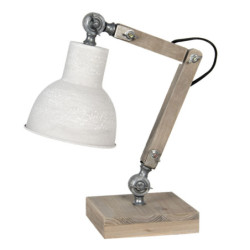 Dřevěno-kovová stolní lampa Amaury - 15*15*47 cm E27/max 1*60W