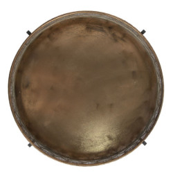 Měděný ethno odkládací stolek Guarin – Ø 60*50 cm