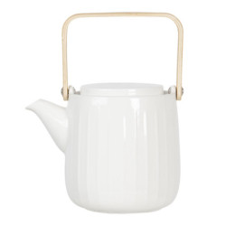 Smetanová porcelánová konvička na čaj  - 0,8L